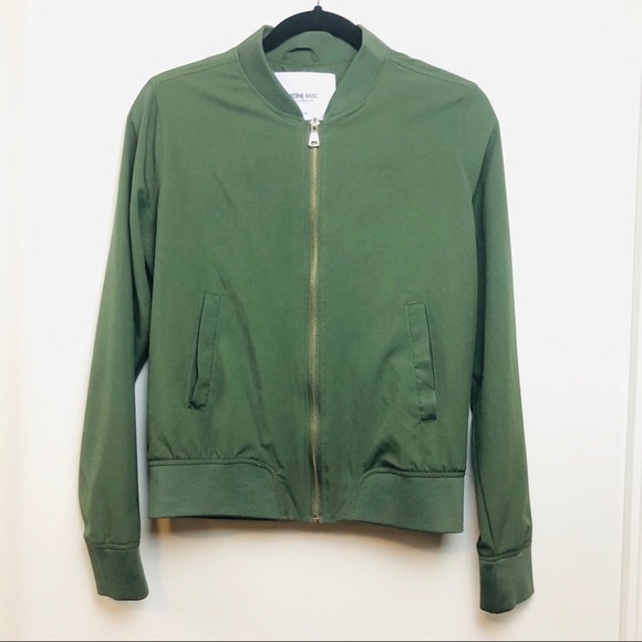 𝅺[ARDEN B] Olive Green light Bomber style jacket - Picture 4 of 4